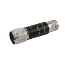 L-com 2W/20dB RF Fixed Attenuator - N Male to N Female - Brass Nickel - 6 GHz