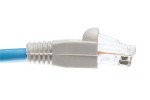 Cat6 Blue Plenum Ethernet Patch Cable - White Slip on Boot