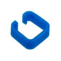 ShowMeCables Changeable Color Ring Clip For Use With CBRJ45 Style RJ45 Plug Clip Boots, Blue Color, PVC, 100 Pack