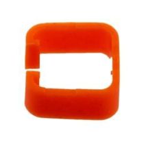ShowMeCables Changeable Color Ring Clip For Use With CBRJ45 Style RJ45 Plug Clip Boots, Orange Color, PVC, 100 Pack