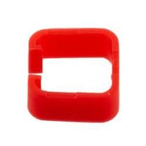 ShowMeCables Changeable Color Ring Clip For Use With CBRJ45 Style RJ45 Plug Clip Boots, Red Color, PVC, 100 Pack