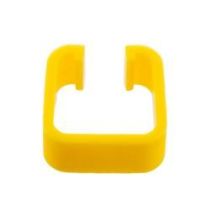 ShowMeCables Changeable Color Ring Clip For Use With CBRJ45 Style RJ45 Plug Clip Boots, Yellow Color, PVC, 100 Pack