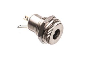 DC Power Female Chassis Mount Connector - 2.5mm I.D. - 5.5mm O.D.