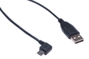 Chromecast USB Cable - 1 Foot Micro USB Cable - A to Right Angle Micro B
