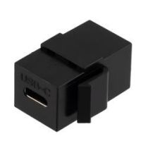 ShowMeCables USB 3.1 Type C Keystone Adapter, 180 Degrees, Black