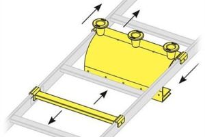 Middle Atlantic Adjustable Rung Drop w/Spools, 12 Inch Wide