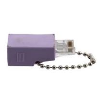 ShowMeCables CAT6 Gigabit Crossover Adapter RJ48C Jack To RJ45 Male, Light Purple