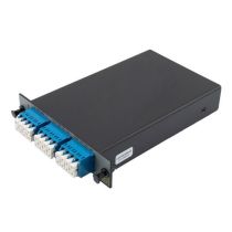 Passive CWDM, Single LGX Mux & DeMux, 8 Ch F (skip 1391-1411nm) 20nm space, start ch 1270nm, LC/UPC, w/ PASS & MON (1%)