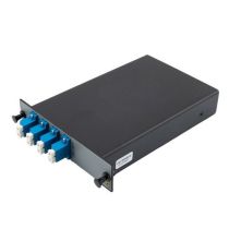 Passive CWDM, Single LGX Mux, 4CH w/ 20nm spacing, start ch 1550nm, LC/UPC, w/ MON (1%) & Pass, Single fiber