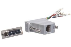 DB15 Female to RJ45 Female Modular Adapter Kit - 8 Conductor