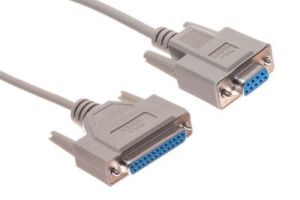 DB9 Female to DB25 Female Null Modem Serial Cable 