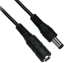 2.1mm DC Power Male to Female Cable - 22 AWG