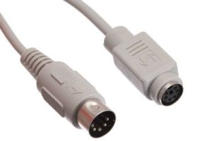5 Pin DIN Male to Mini 6 Pin DIN Female Adapter Cable - 6 Inch