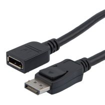 DisplayPort 2.0 Assembly, M/F, PVC, Black