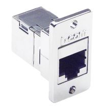 L-com Cat5e RJ45 Coupler Shielded (8x8) Panel Mount Style
