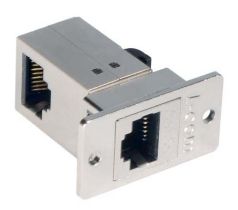 L-com Cat5e Shielded RJ45 Coupler (8x8) Right Angle Deluxe Panel Coupler Kit