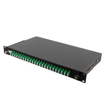 Rack Mount Fiber Patch Panel 1U - 24 Duplex LC/APC Adapters and 48 LC/APC 0.9mm Pigtails