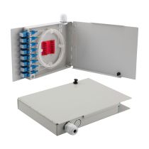 8 Port FTTH Terminal Box - Metal with SC/UPC Pigtails and SC/UPC Adapters