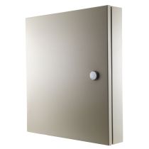 ShowMeCables Outdoor Fiber Enclosure Wall Mount, 24 Ports, Empty with Splice Tray & Adapter Panels