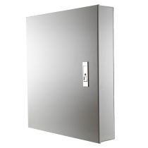 ShowMeCables Fiber Enclosure Wall Mount, 24 Ports, Empty with Splice Tray & Adapter panels