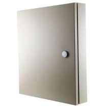 ShowMeCables Fully Loaded LC Fiber Enclosure Single Door Wall Mount, 24 LC/APC Duplex Adapters & 48 LC/APC Pigtails