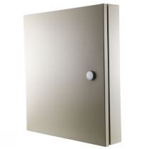 ShowMeCables Fully Loaded LC Outdoor Fiber Enclosure Single Door Wall Mount, 24 LC/APC Duplex Adapters & 48 LC/APC Pigtails