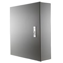 ShowMeCables Fiber Enclosure Wall Mount, 48 Ports, Empty with Splice Tray & Adapter Panels