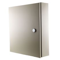 ShowMeCables Fully Loaded LC Outdoor Fiber Enclosure Single Door Wall Mount, 48 LC/APC Duplex Adapters & 96 LC/APC Pigtails