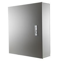 ShowMeCables Fully Loaded LC Fiber Enclosure Single Door Wall Mount, 48 LC/APC Duplex Adapters & 96 LC/APC Pigtails