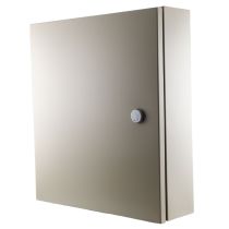 ShowMeCables Outdoor Fiber Enclosure Wall Mount, 48 Ports, Empty with Splice Tray & Adapter panels