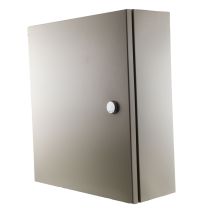 ShowMeCables Fully Loaded LC Outdoor Fiber Enclosure Single Door Wall Mount, 72 LC/APC Duplex Adapters & 144 LC/APC Pigtails