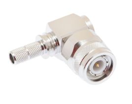 Times Microwave TNC Right Angle Male Crimp Connector - LMR-240 - EZ-240-TM-RA-X