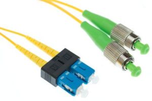 FC-APC to SC-UPC 9/125 Singlemode Duplex Fiber Patch Cable - OS2 