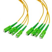 Fiber Dist Cable, 4 Strand SC/APC-SC/APC OS2, 4.8mm PVC Jkt, 2.0mm breakout at .5M