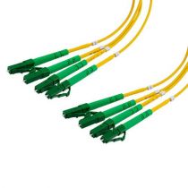 Fiber Dist Cable, 4 Strand LC/APC-LC/APC OS2, 4.8mm Plenum Jkt, 2.0mm breakout at .5M