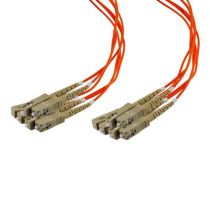 ShowMeCables Fiber Dist Cable, 6 Strand SC/UPC-SC/UPC OM1, 5mm Riser Jkt, 2.0mm breakout at .5M