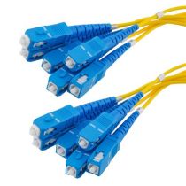 ShowMeCables Fiber Dist Cable, 6 Strand SC/UPC-SC/UPC OS2, 5mm Plenum Jkt, 2.0mm breakout at .5M