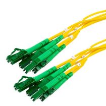 ShowMeCables Fiber Dist Cable, 6 Strand LC/APC-LC/APC OS2, 5mm Riser Jkt, 2.0mm breakout at .5M