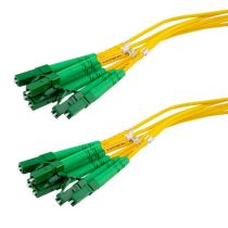 ShowMeCables Fiber Dist Cable, 6 Strand LC/APC-LC/APC OS2, 5mm PVC Jkt, 2.0mm breakout at .5M