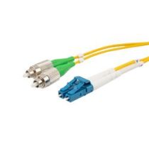 Fiber Optic Patch Cable FC/APC to LC/UPC Duplex - 9/125 Single mode OS2 - LSZH