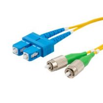 Fiber Optic Patch Cable FC/APC to SC/UPC Duplex - 9/125 Single mode OS2 - LSZH