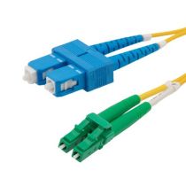 Fiber Optic Patch Cable LC/APC to SC/UPC Duplex - 9/125 Single mode OS2 - LSZH