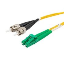 Fiber Optic Patch Cable LC/APC to ST/UPC Duplex - 9/125 Single mode OS2 - LSZH