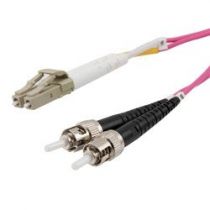 LC/ST 50/125 Multimode 40/100GB Duplex Plenum Fiber Patch Cable - OM4