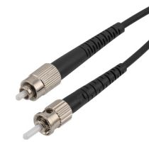 L-com Fiber Optic Patch Cord MM OM1 Simplex 3.0mm FC/UPC-ST/UPC Armored LSZH Black 