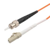 L-Com LC/ST 62.5/125 Multimode Simplex Fiber Patch Cable, LSZH, OM1