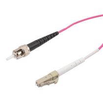 L-Com LC/ST 50/125 Multimode 40/100GB Simplex Fiber Patch Cable, LSZH, OM4