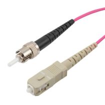 L-Com SC/ST 50/125 Multimode 40/100GB Simplex Fiber Patch Cable, LSZH, OM4