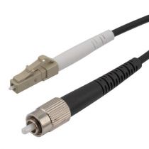 L-com Fiber Optic Patch Cord MM OM5 Simplex 3.0mm FC/UPC-LC/UPC Armored LSZH Black 