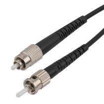 L-com Fiber Optic Patch Cord MM OM5 Simplex 3.0mm FC/UPC-ST/UPC Armored LSZH Black 